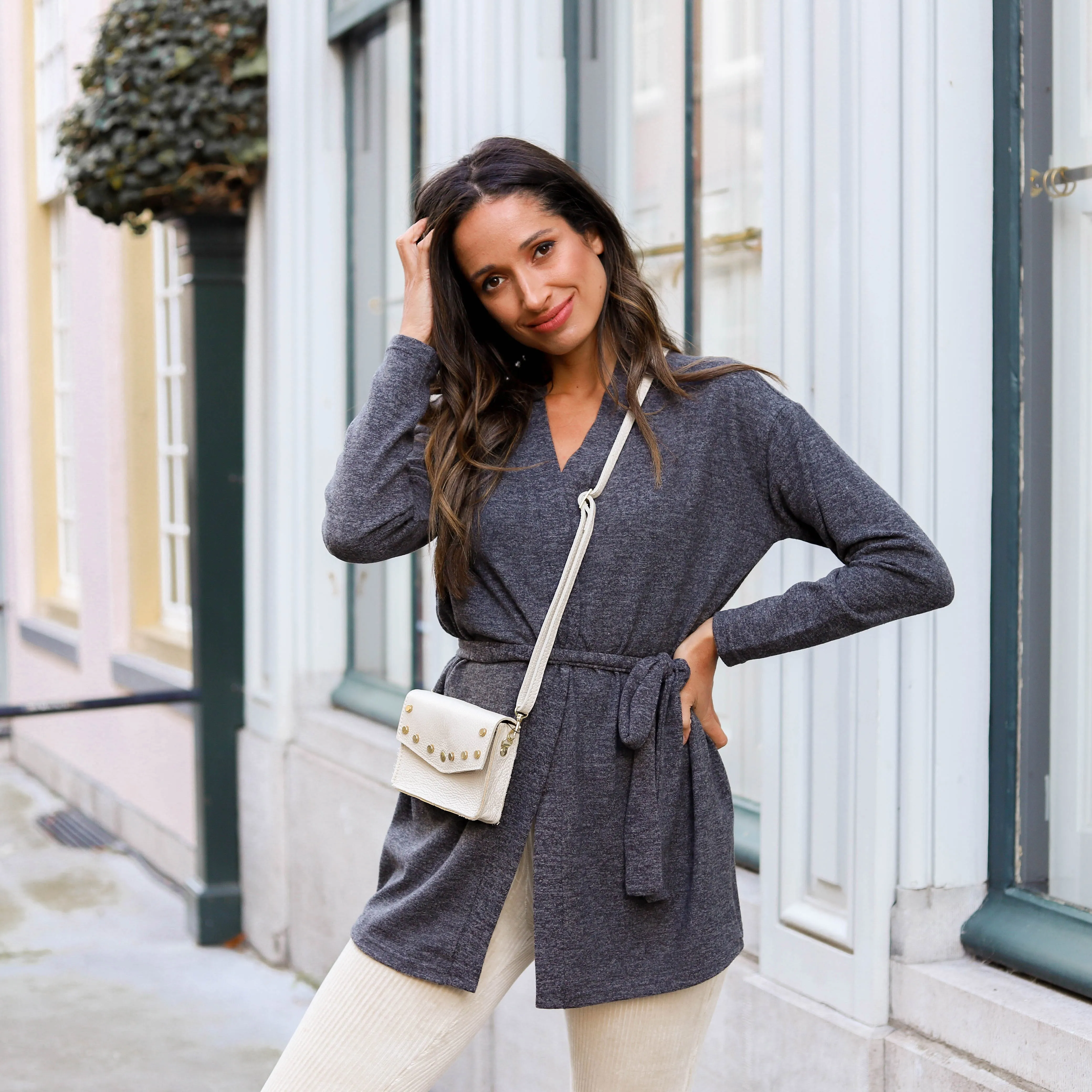 Pam Cardigan donkergrijs