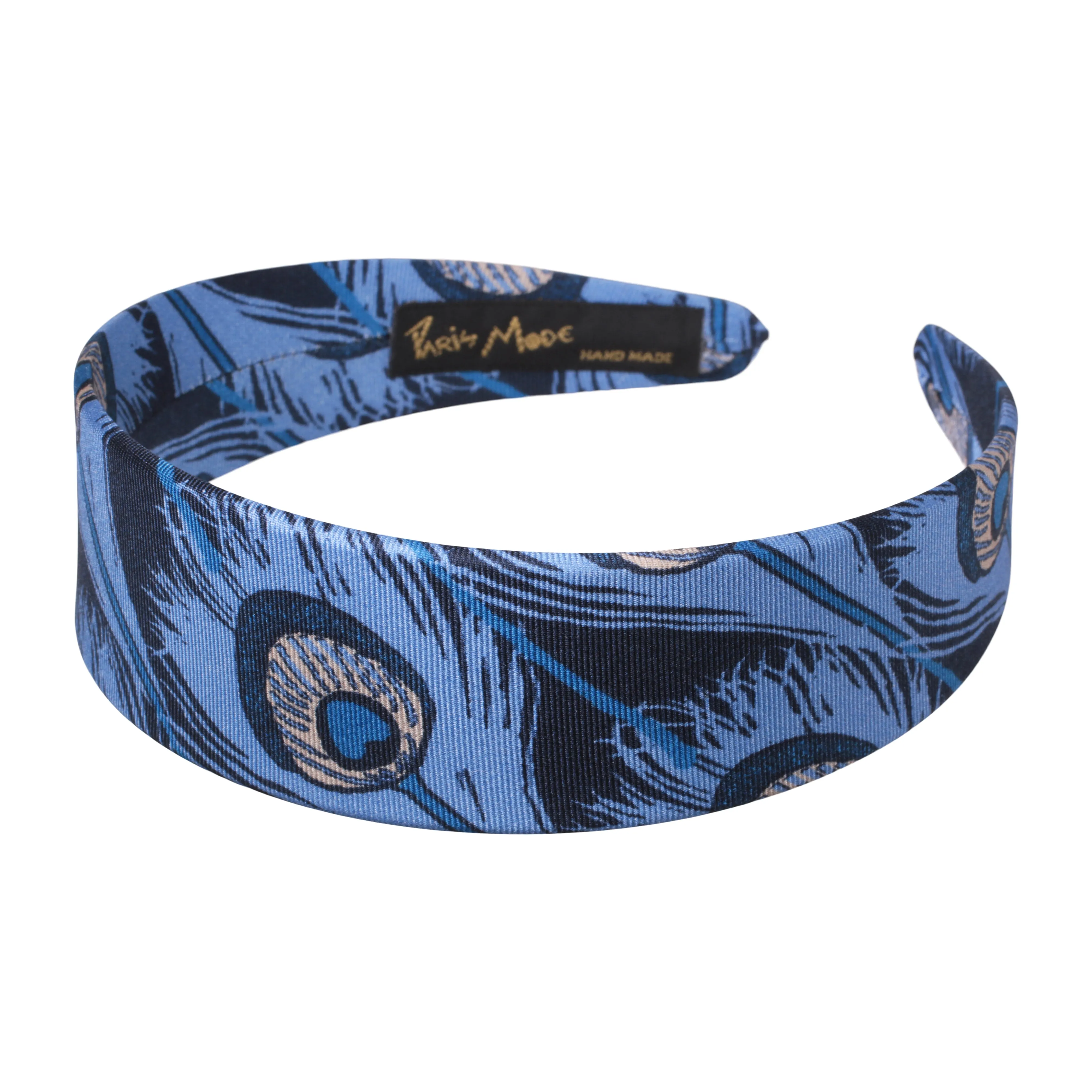 Peacock 4 cm Flat Silk Headband