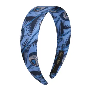 Peacock 4 cm Flat Silk Headband