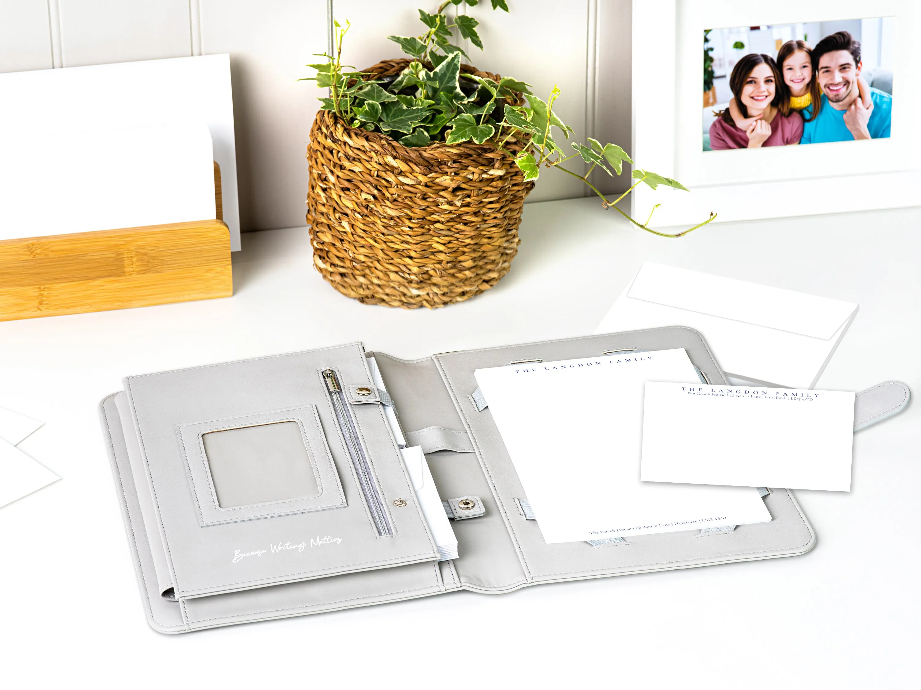 Personalised Letter & Card Writing Stationery Gift Set with Organiser - 'Oxford'