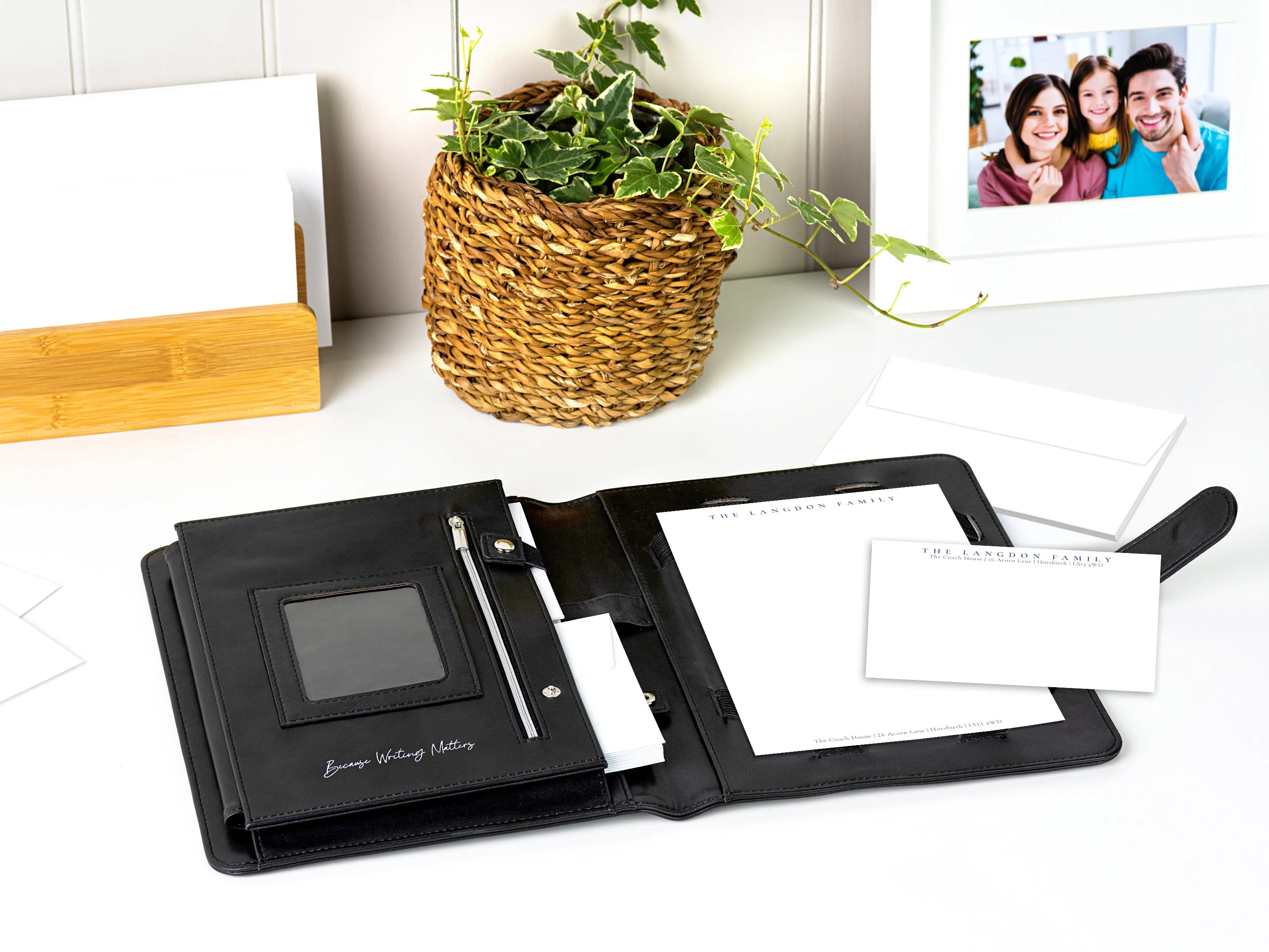 Personalised Letter & Card Writing Stationery Gift Set with Organiser - 'Oxford'