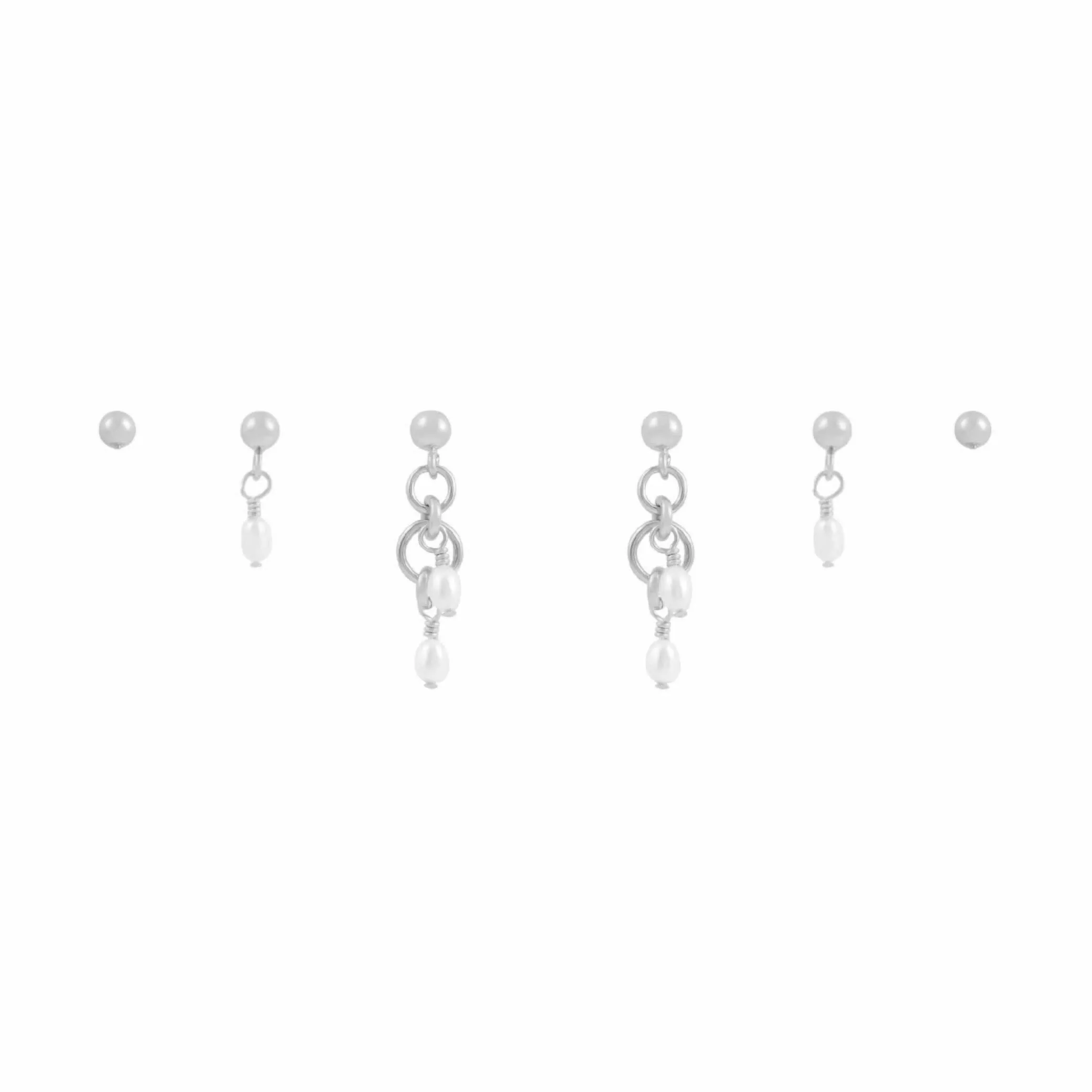 Peta Earring Bundle  - Silver