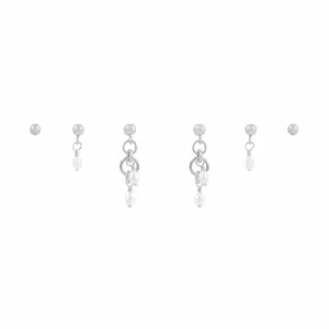 Peta Earring Bundle  - Silver