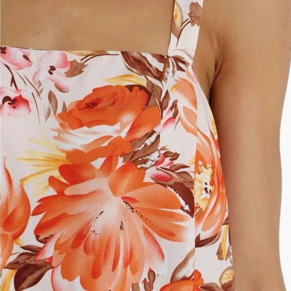 Petal &amp; Pup Lulu Floral Print Two-Piece High-Low Maxi Dress 6 NWT