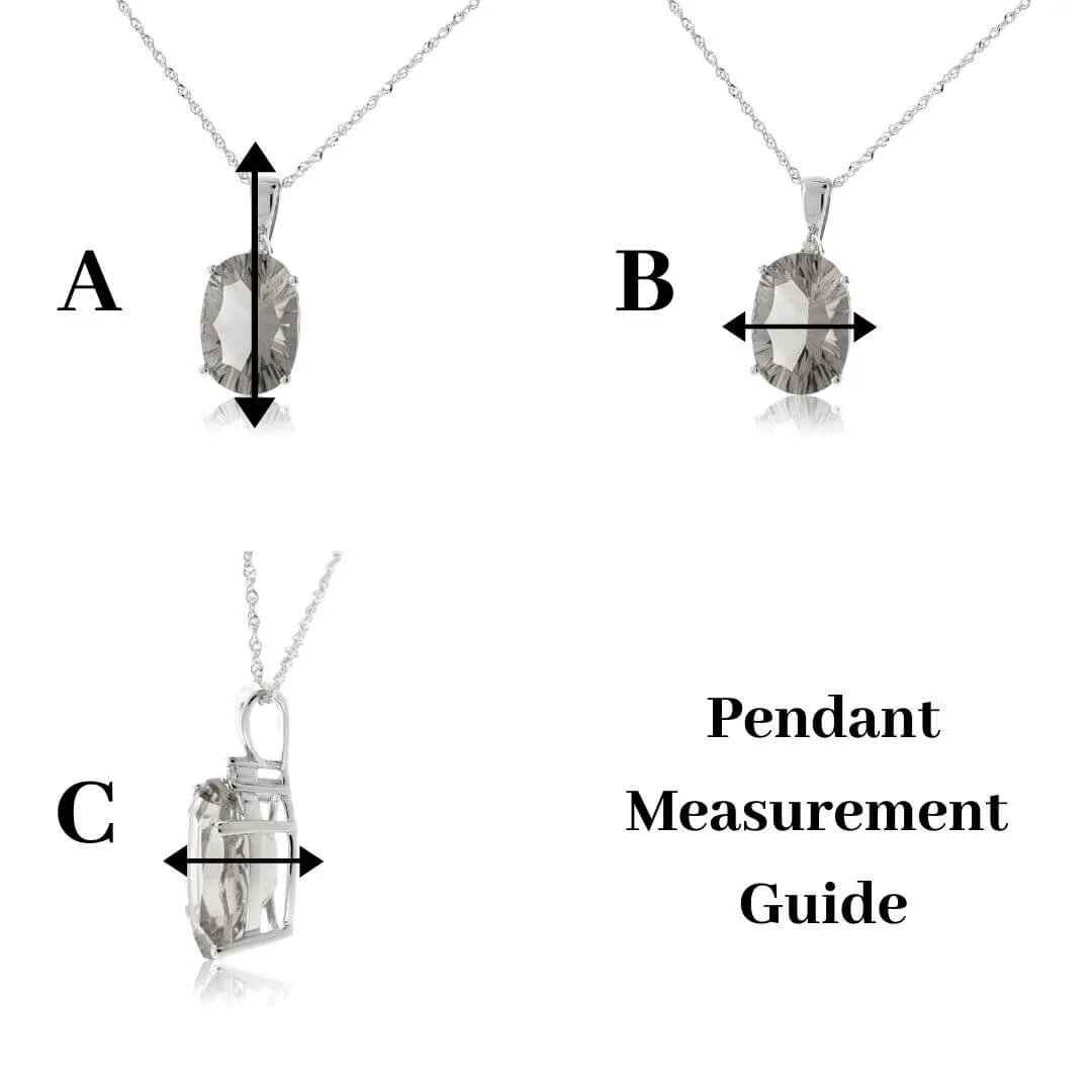 Picture Frame Crystal Style Circle Pendant