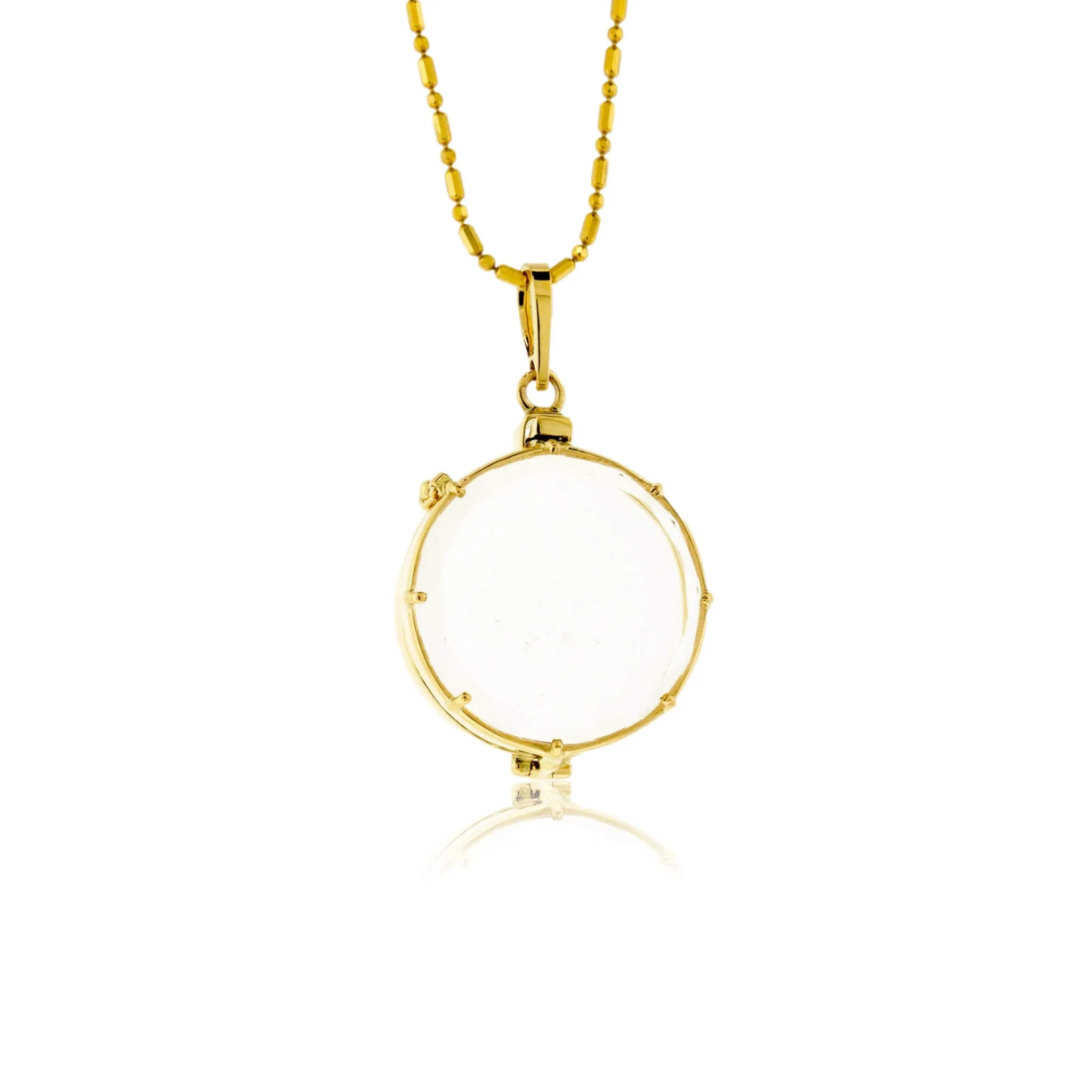 Picture Frame Crystal Style Circle Pendant
