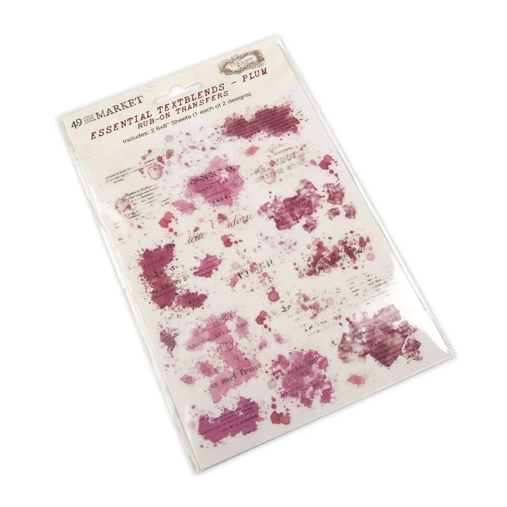 Plum - Essential Textblends Rub-Ons by 49 & Market