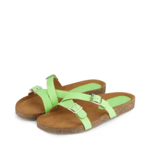 Poirou Neon Green Comfort Slipons