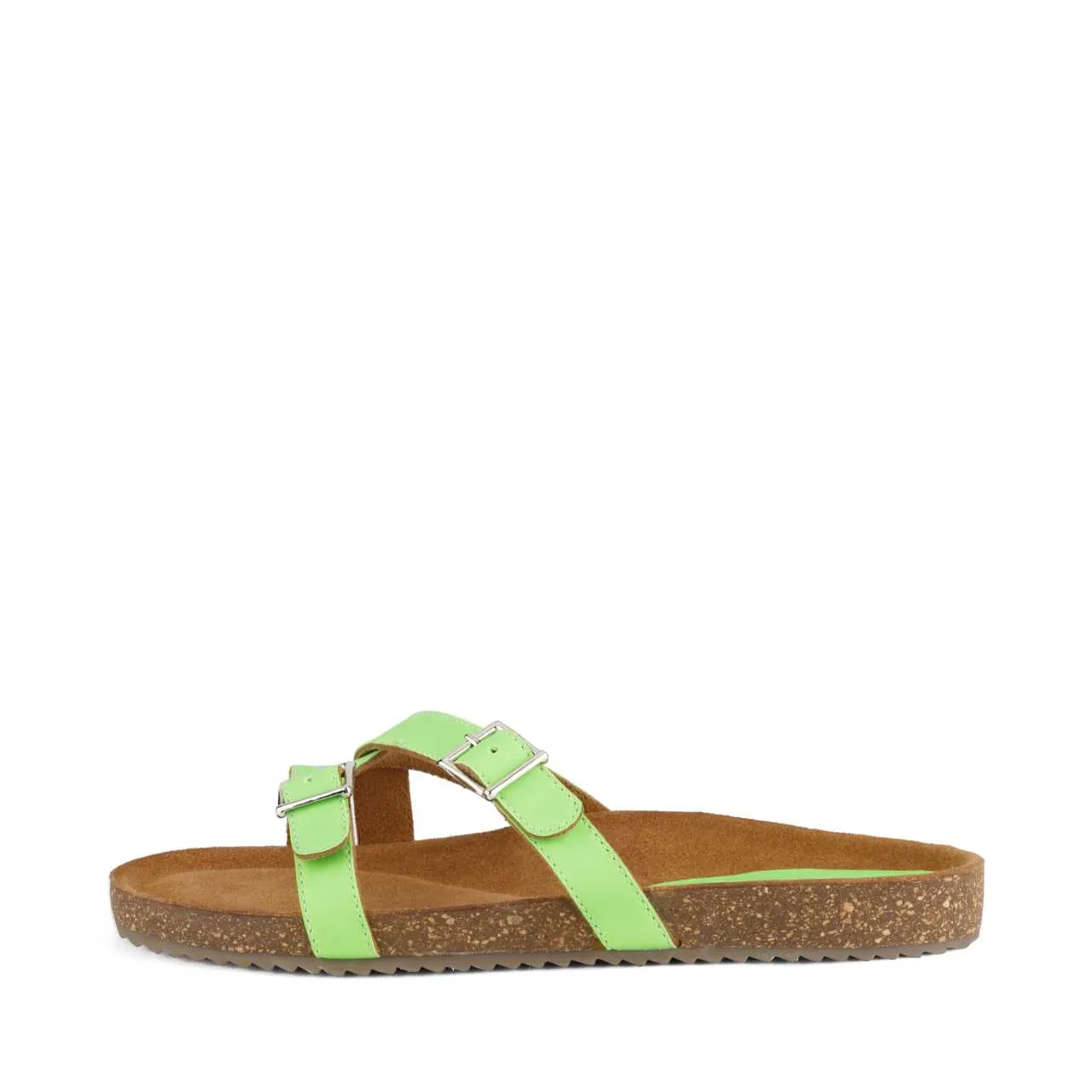 Poirou Neon Green Comfort Slipons