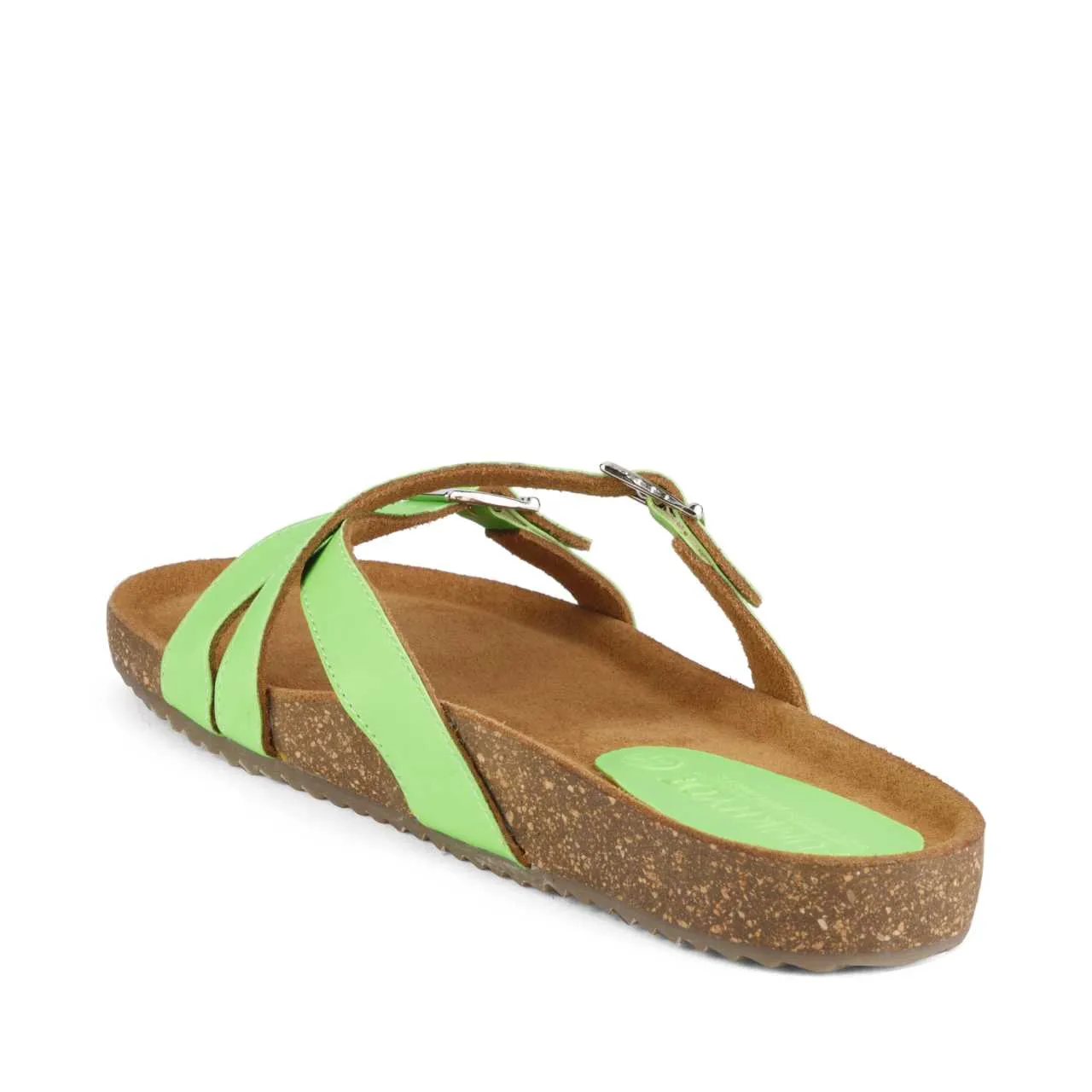 Poirou Neon Green Comfort Slipons