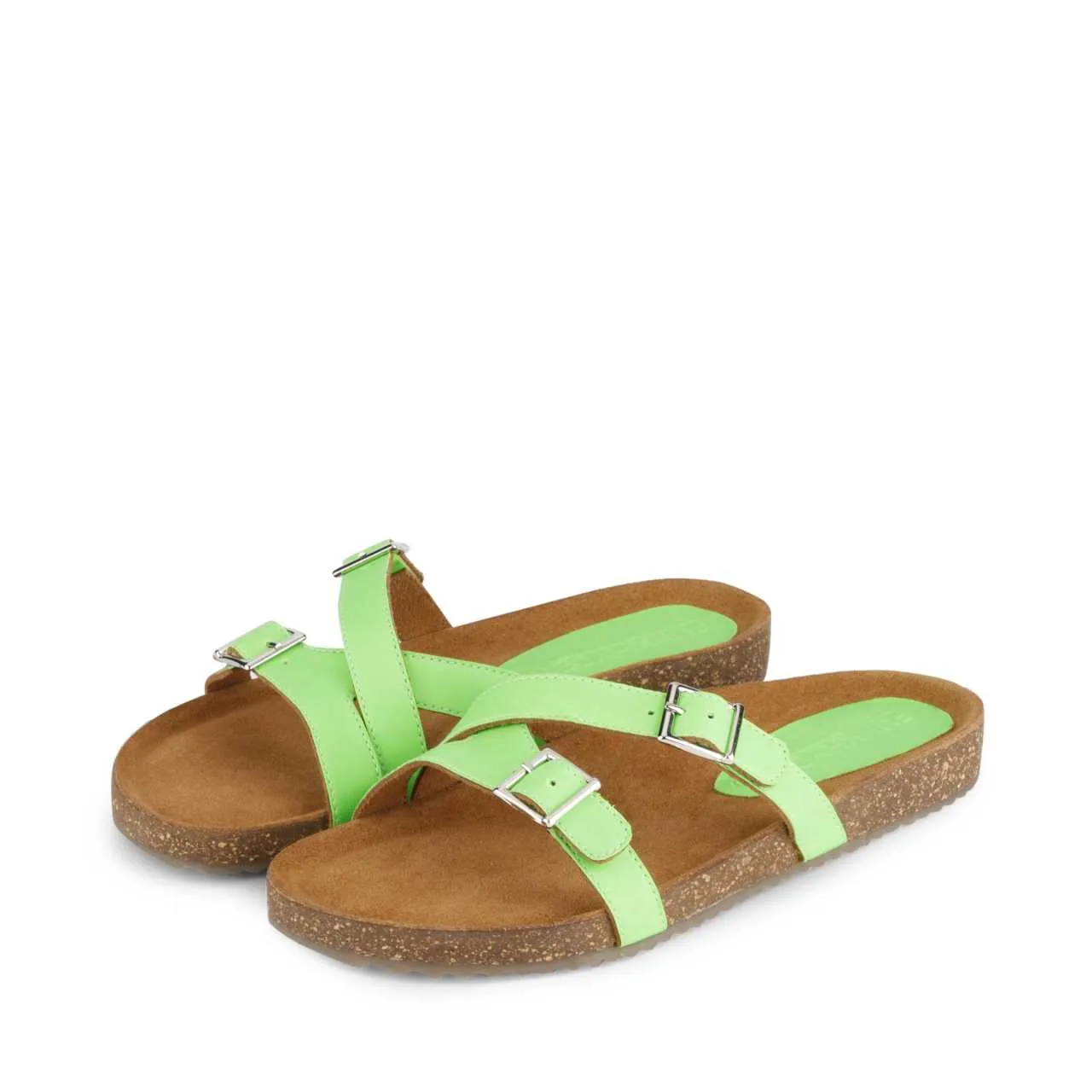 Poirou Neon Green Comfort Slipons