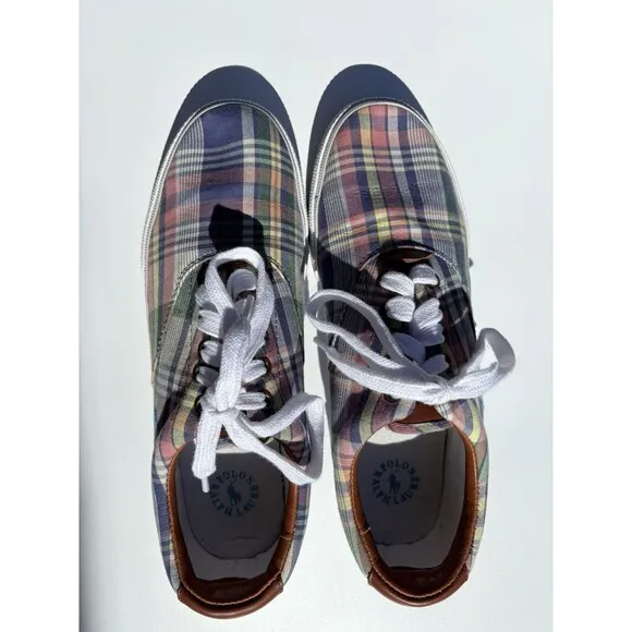 Polo by Ralph Lauren Men’s Plaid Multi-Color Shoes – Size 9.5 D
