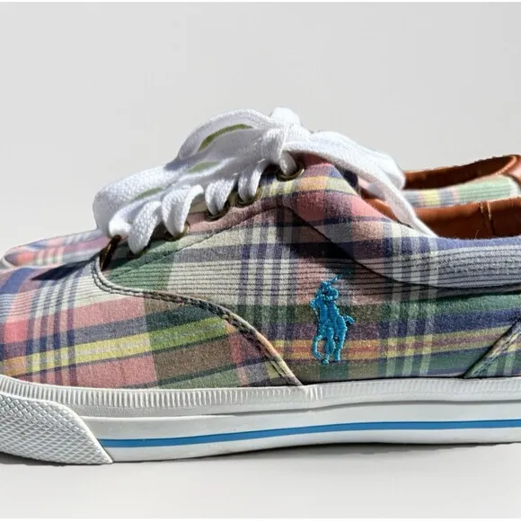 Polo by Ralph Lauren Men’s Plaid Multi-Color Shoes – Size 9.5 D