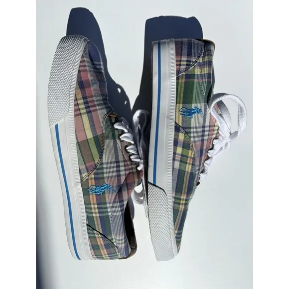 Polo by Ralph Lauren Men’s Plaid Multi-Color Shoes – Size 9.5 D