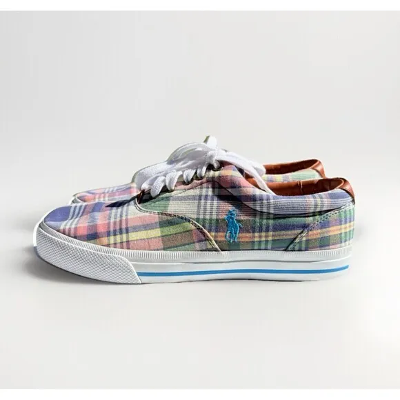 Polo by Ralph Lauren Men’s Plaid Multi-Color Shoes – Size 9.5 D