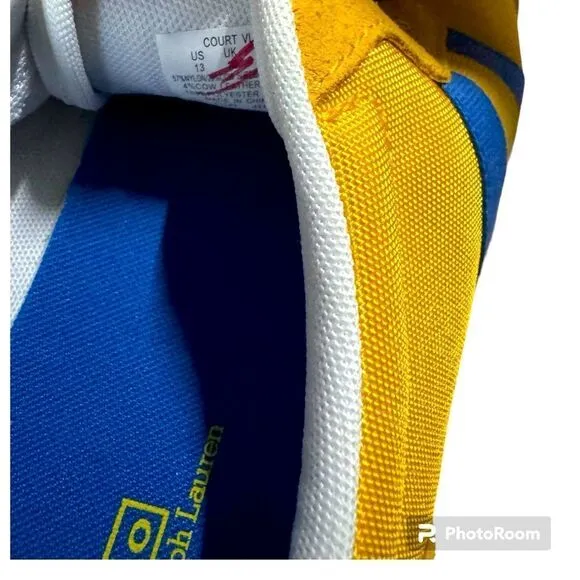 POLO Ralph Lauren Men’s Sneakers in Yellow. Size 13 NEW $159