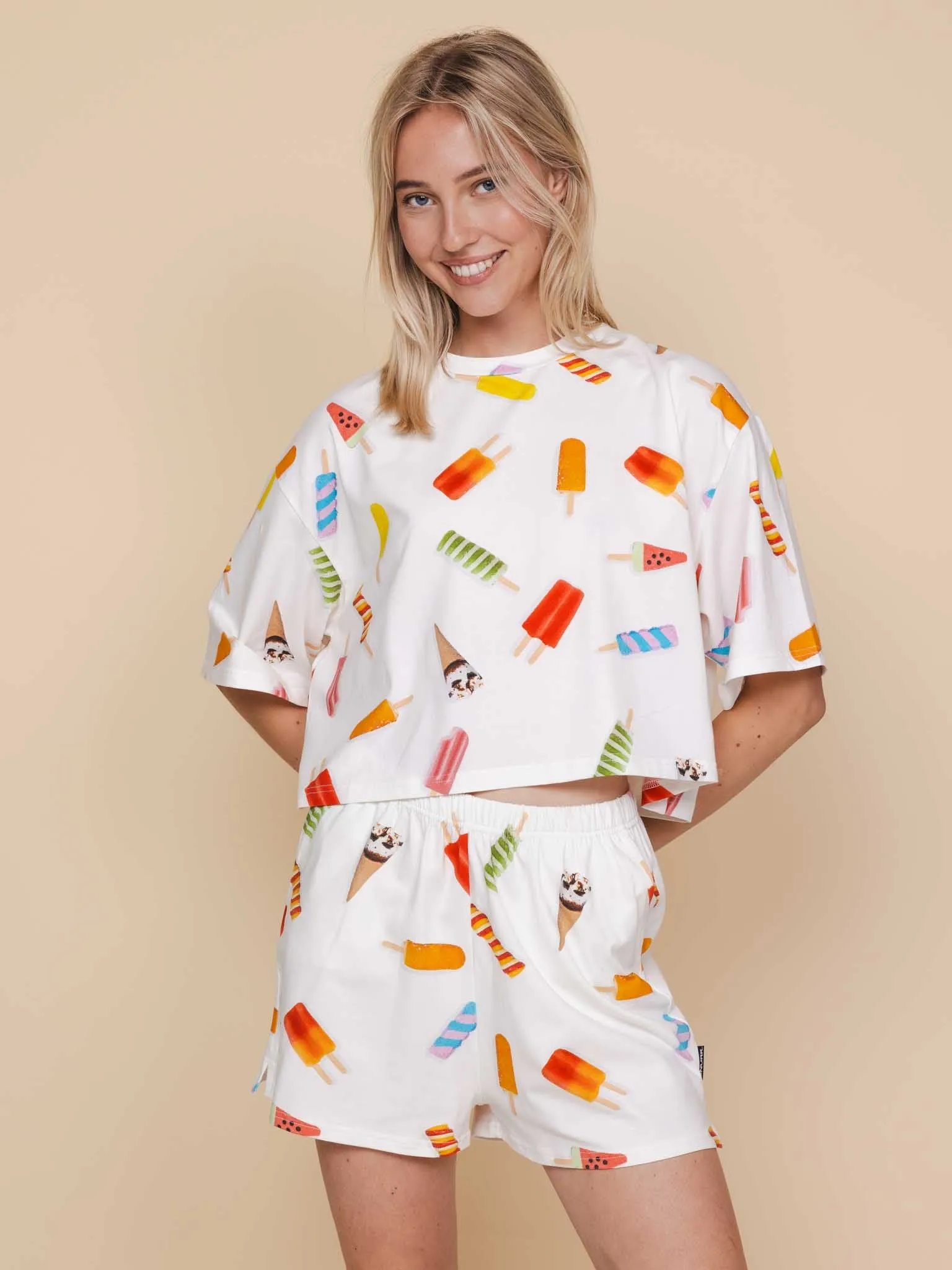 Popsicles Cropped T-Shirt Dames