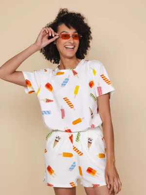 Popsicles T-shirt en Shorts set Dames
