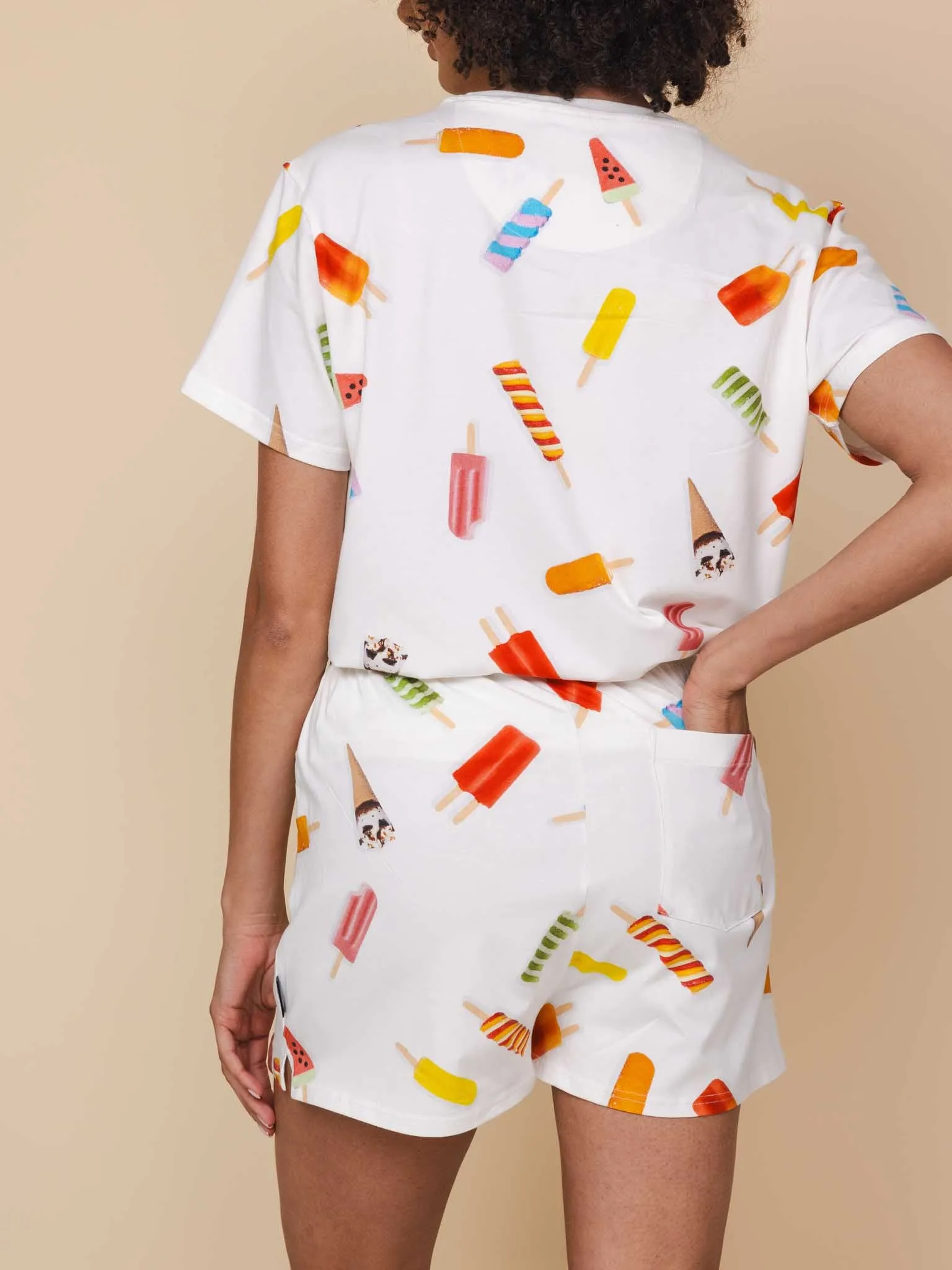 Popsicles T-shirt en Shorts set Dames