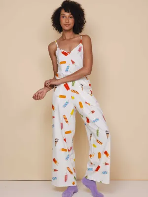 Popsicles Topje en Wijde broek set Dames