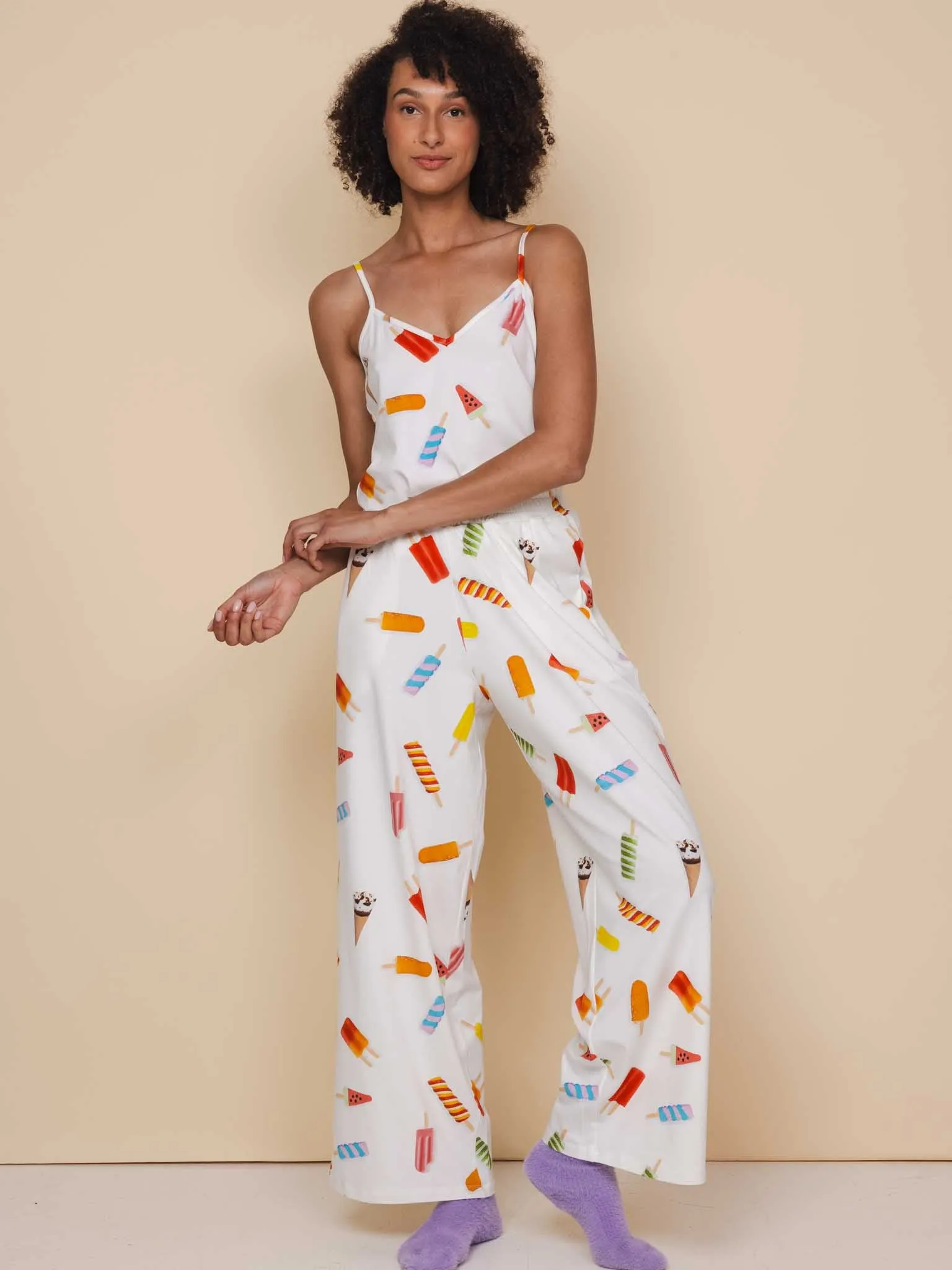 Popsicles Topje en Wijde broek set Dames
