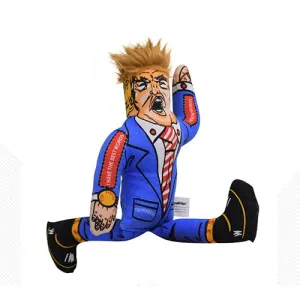 Popular Pet Dog Toys Donald Trump Funny Canvas Durability Plush Dog Toys Squeak Chew Sound Toy Fit for All Pets  Funny Toys