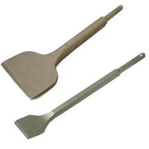 PRO 2 PACK OF SDS  CRANKED TILE PLASTER CHISELS 40MM 80MM EXTRA WIDE WALL FLOOR