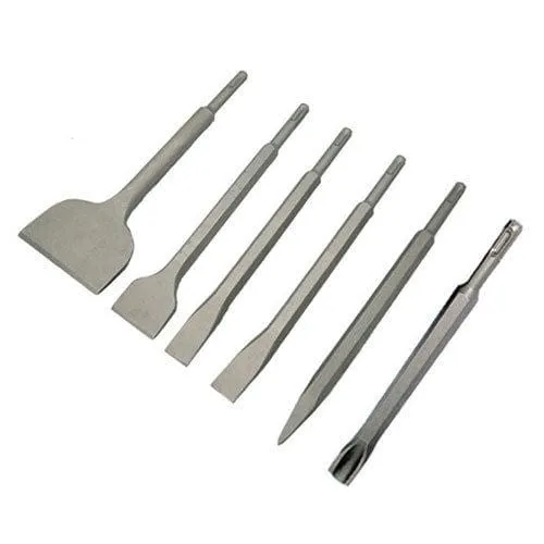 Pro 6Pc Sds  Chisel Set 80 & 40Mm Cranked Tile Chisels