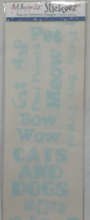 Provo Craft Stickeez Rub-ons Adhesive Designs - Pets