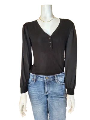Puff Sleeve Henley Top