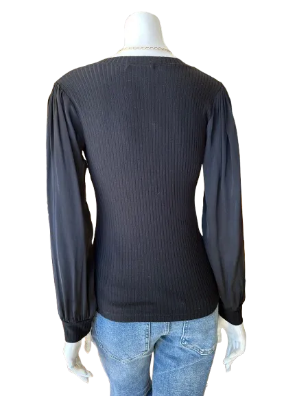 Puff Sleeve Henley Top