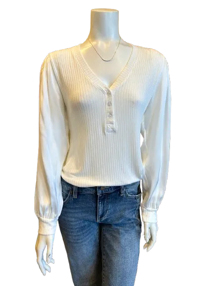 Puff Sleeve Henley Top