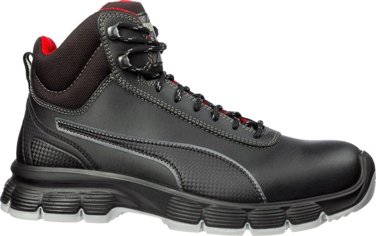 Puma Condor Mid S3 Steel Toe Cap Mens Black Safety Boots