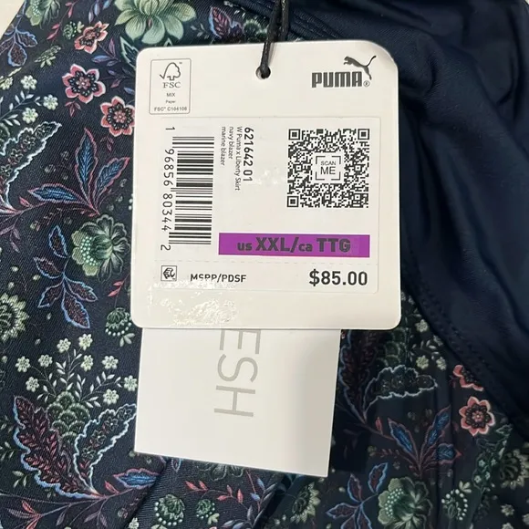 Puma x Liberty Golf Skort Floral Navy Blazer NWT