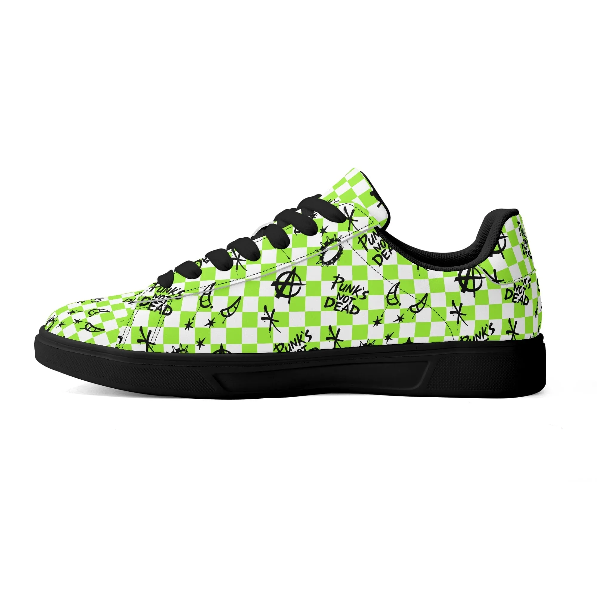 Punks Not Dead Low Top Leather Kicks
