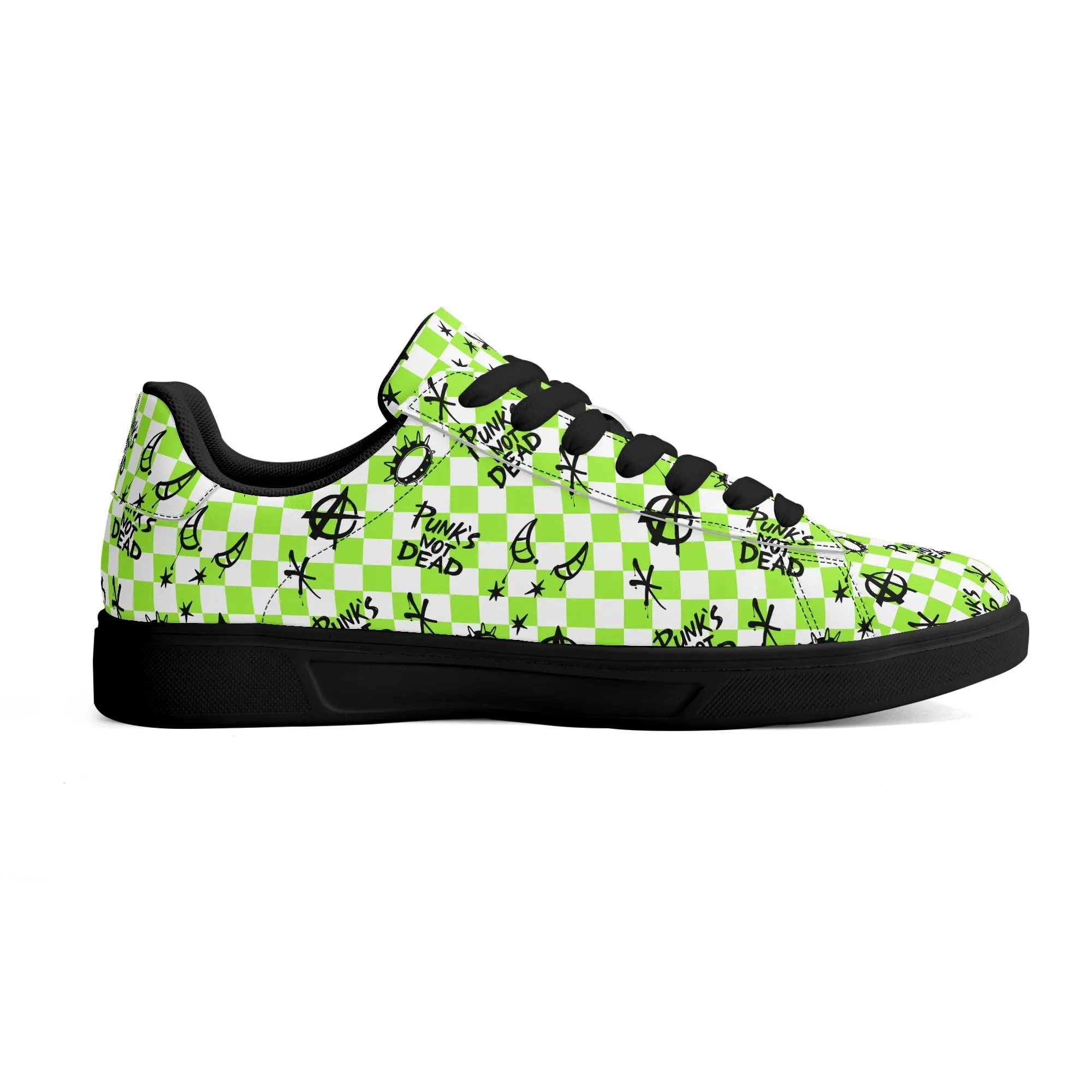 Punks Not Dead Low Top Leather Kicks
