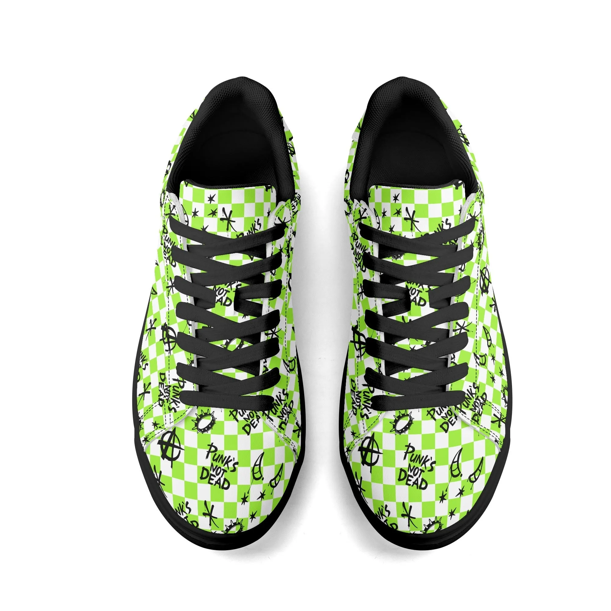 Punks Not Dead Low Top Leather Kicks