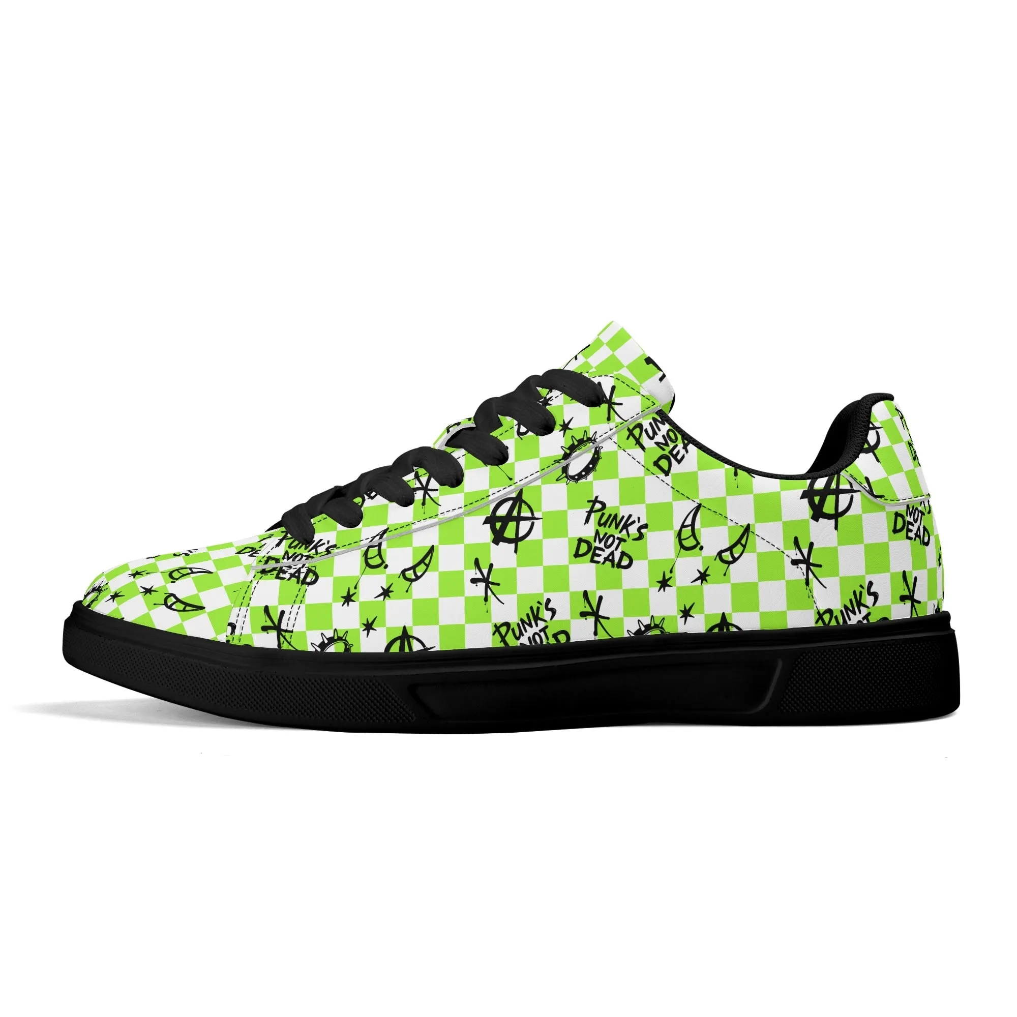 Punks Not Dead Low Top Leather Kicks