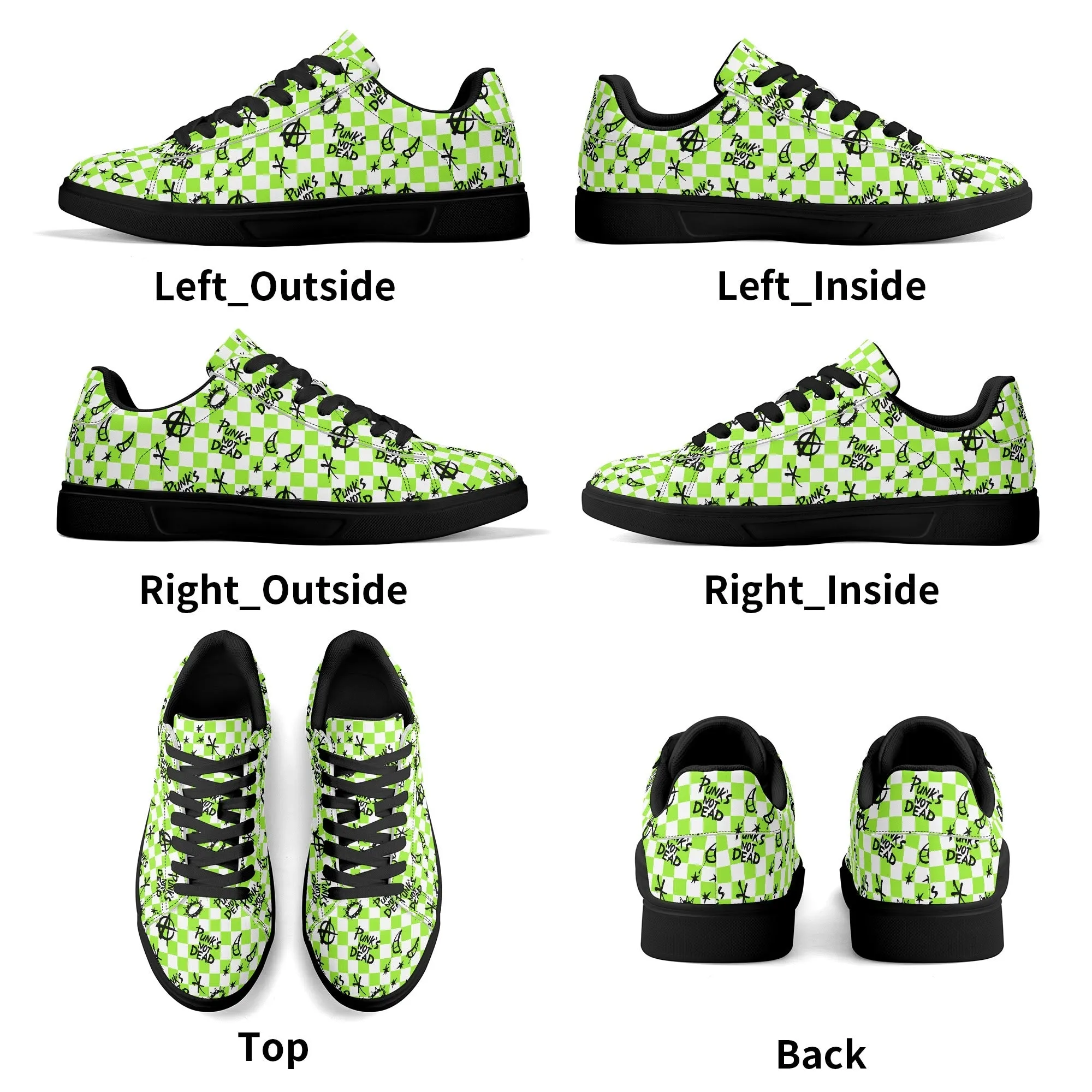 Punks Not Dead Low Top Leather Kicks