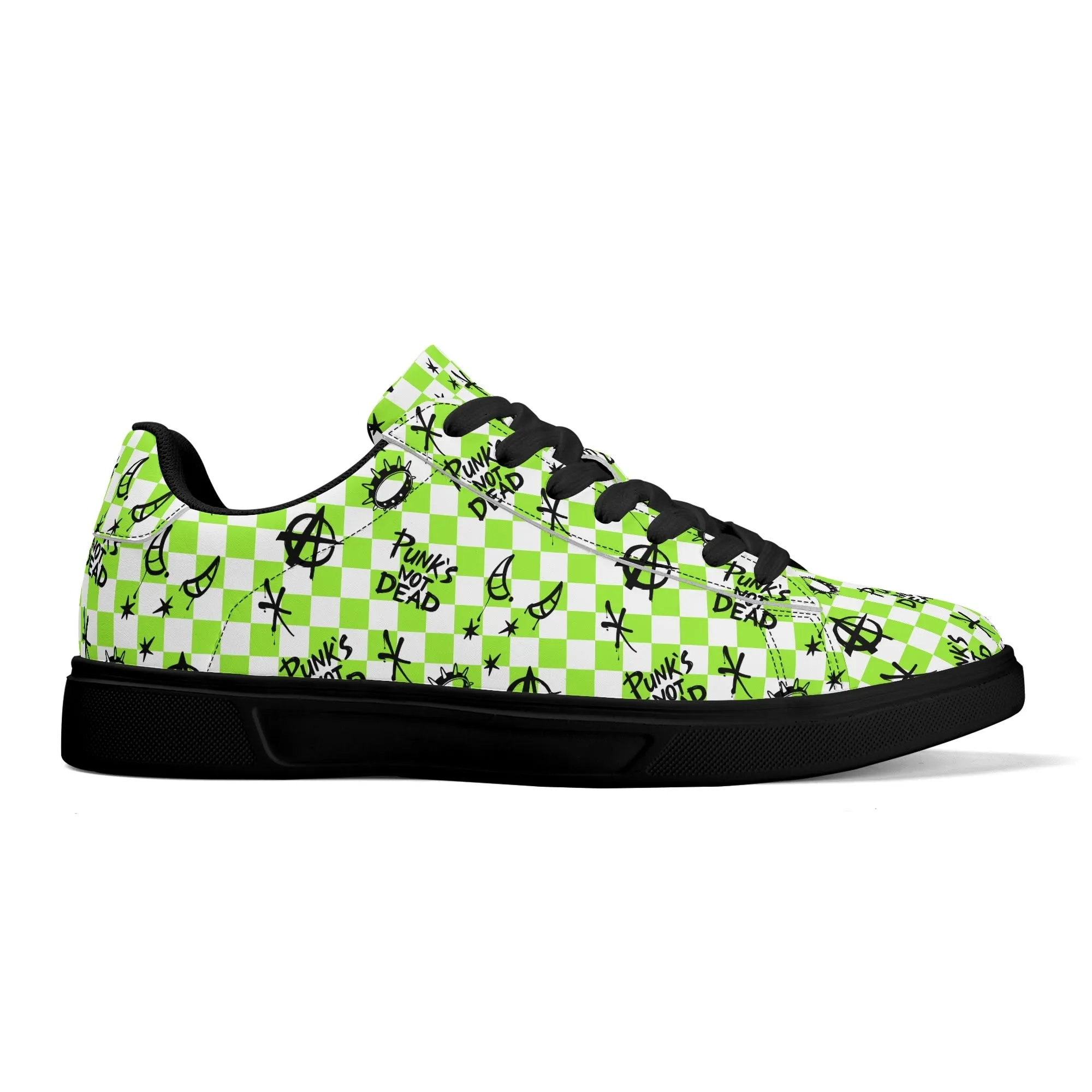 Punks Not Dead Low Top Leather Kicks