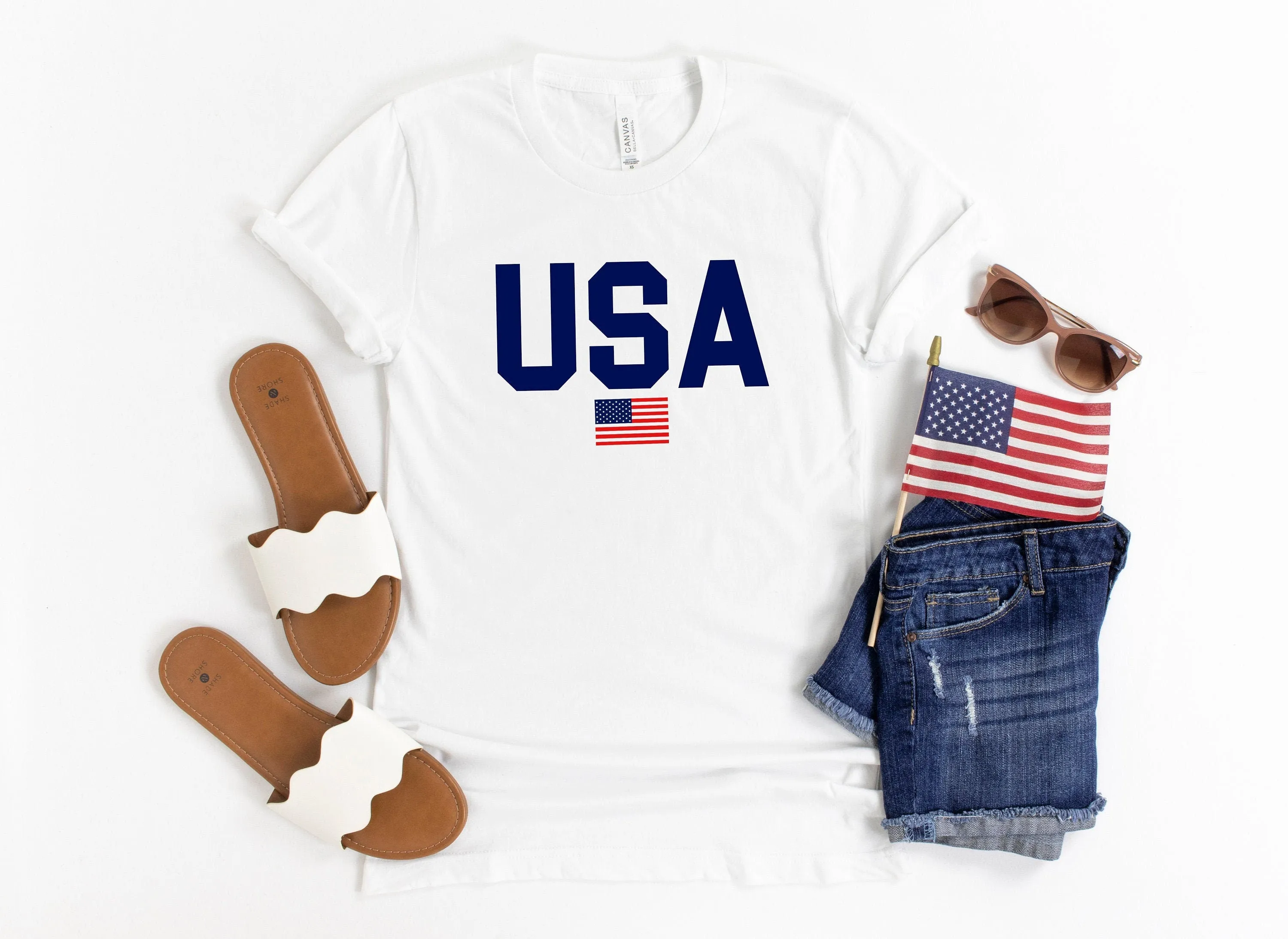 Pure White USA T-Shirt