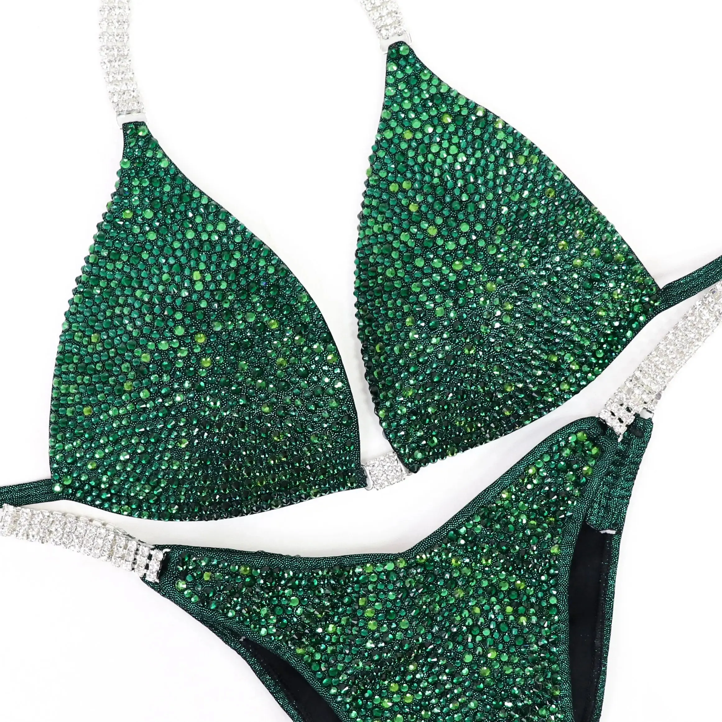 QS ST: Crystal Radiance. Emerald, Fern. Medium Molded/Brazilian with Modest Rise.