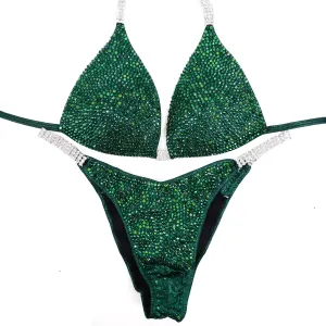 QS ST: Crystal Radiance. Emerald, Fern. Medium Molded/Brazilian with Modest Rise.