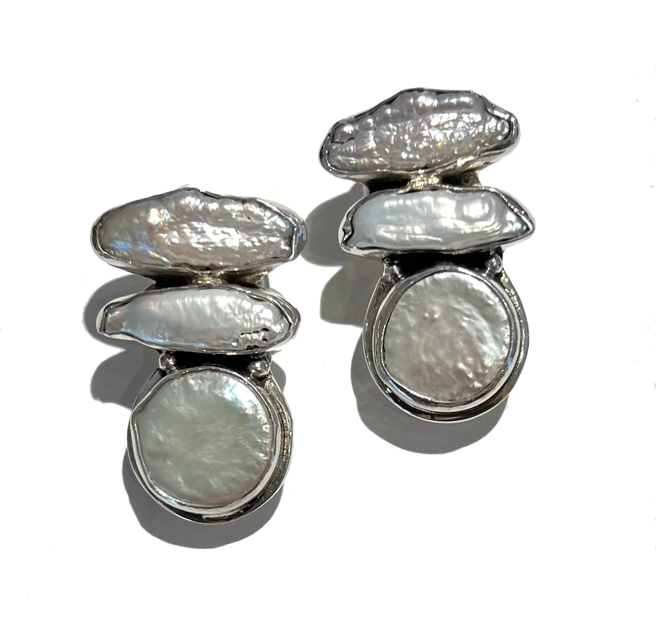 "Coin Pearl Clip-ons"