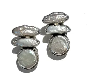 "Coin Pearl Clip-ons"
