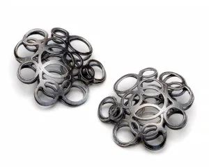 "Lacey Button Earrings"