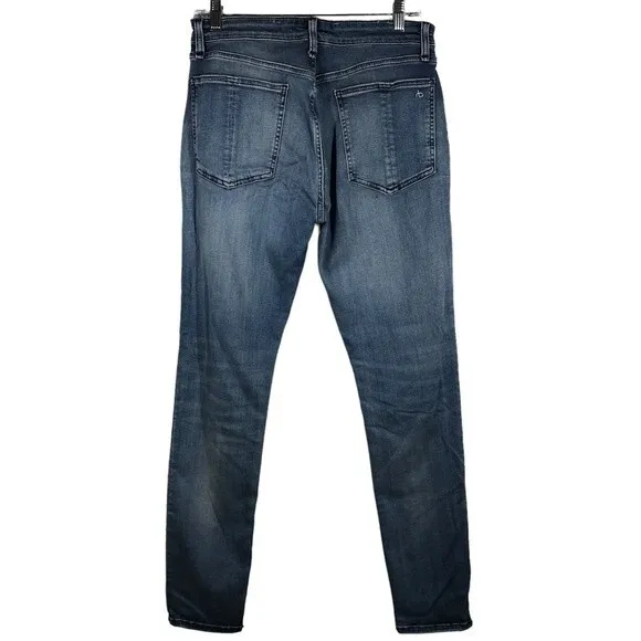 Rag &amp; Bone Cate Mid Rise Skinny Jeans Indigo Vail 31