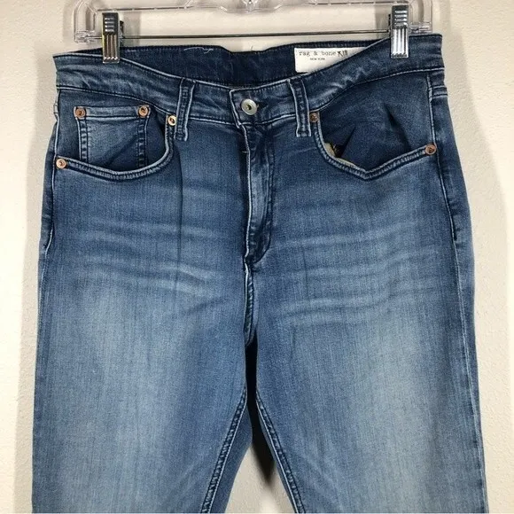 Rag &amp; Bone Cate Mid Rise Skinny Jeans Indigo Vail 31
