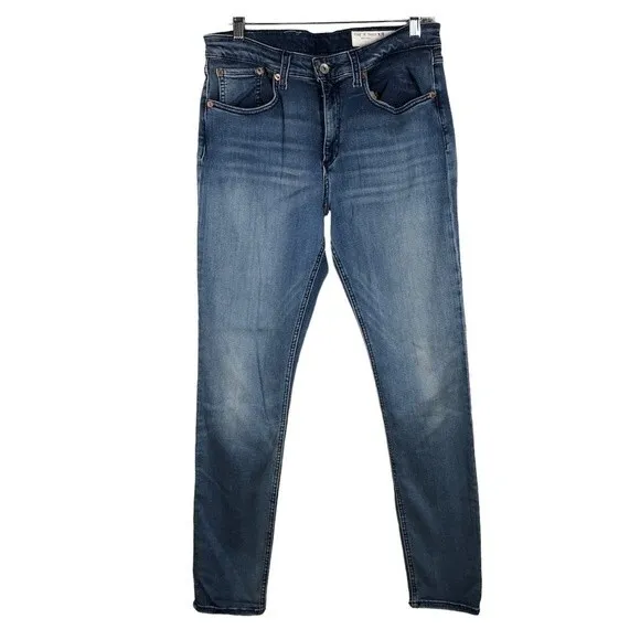 Rag &amp; Bone Cate Mid Rise Skinny Jeans Indigo Vail 31