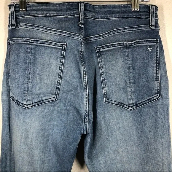 Rag &amp; Bone Cate Mid Rise Skinny Jeans Indigo Vail 31